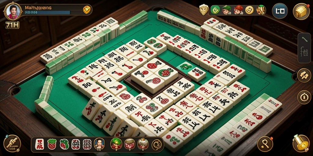 Screenshot gameplay 71H menampilkan momen seru permainan Mahjong.