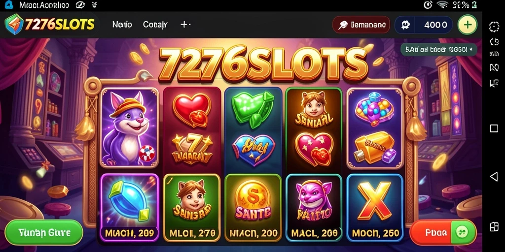 Tampilan gameplay 7276SLOTS yang menarik dan menyenangkan.