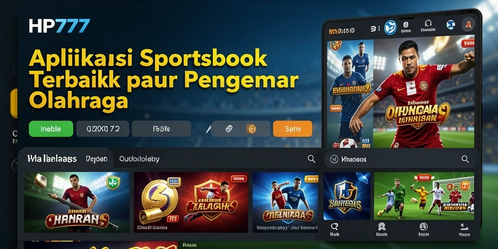 Screenshot utama HP777 memperlihatkan antarmuka taruhan olahraga yang interaktif dan menarik.