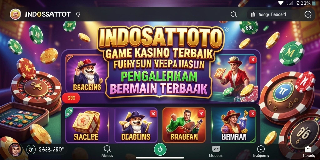 Tampilan gameplay menarik dalam INDOSATTOTO dengan berbagai permainan Kasino.