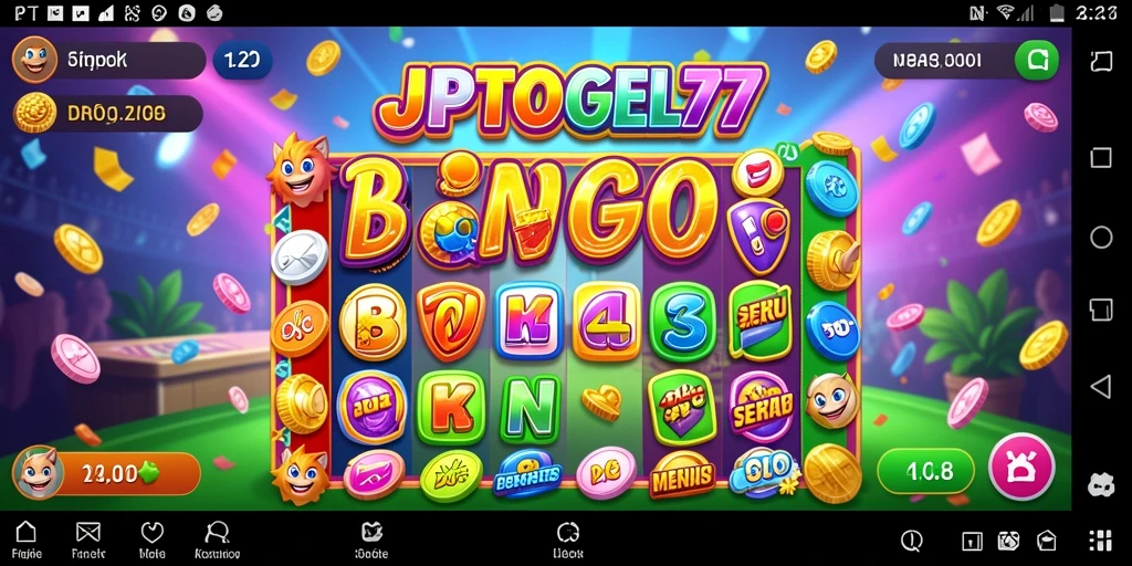 Screenshot utama JPTOGEL77 menampilkan gameplay Bingo yang seru dan interaktif.