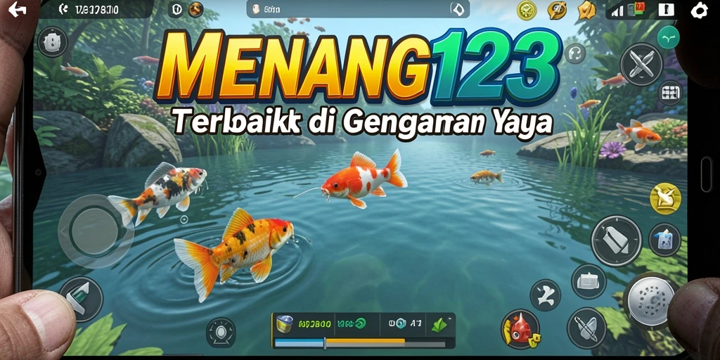 Tampilan gameplay menarik dari MENANG123 saat memancing ikan besar.