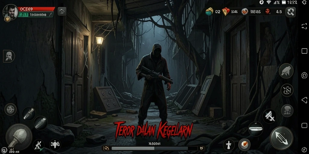 Gameplay menegangkan OCE69 dengan suasana horor yang mencekam.