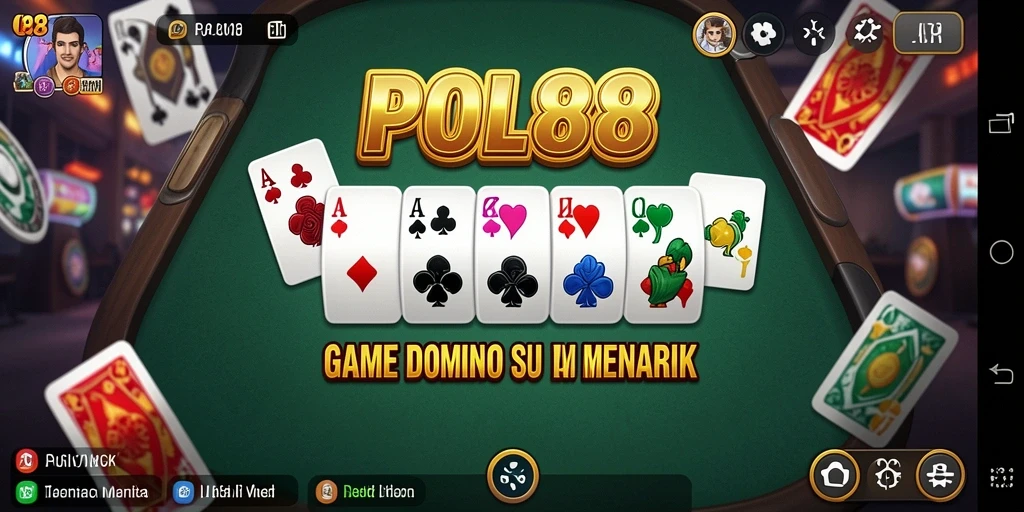 Tampilan seru gameplay Domino dalam POL88 yang menantang.