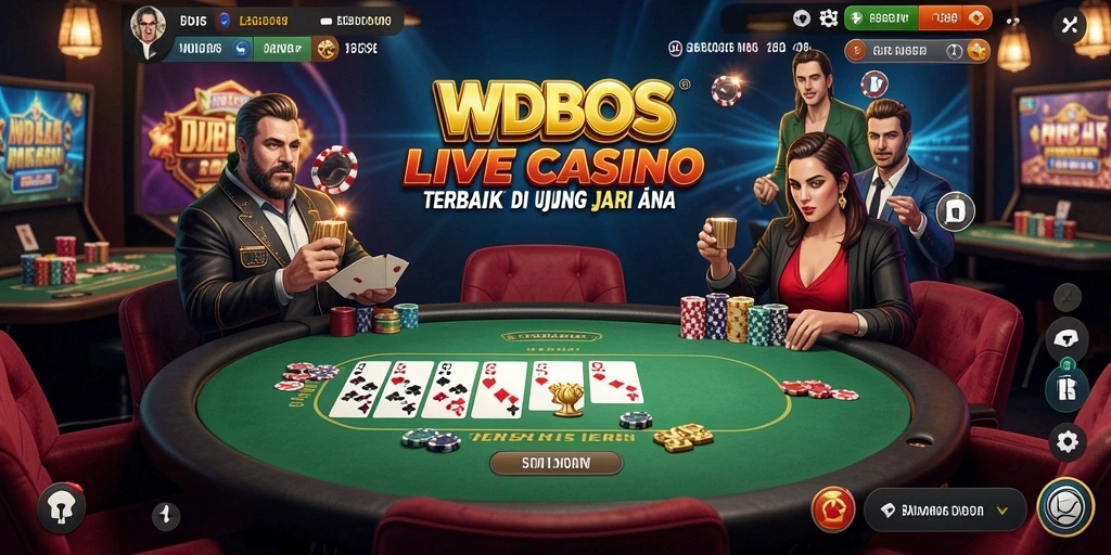 Tampilan gameplay Live Casino yang menarik dan interaktif di WDBOS.